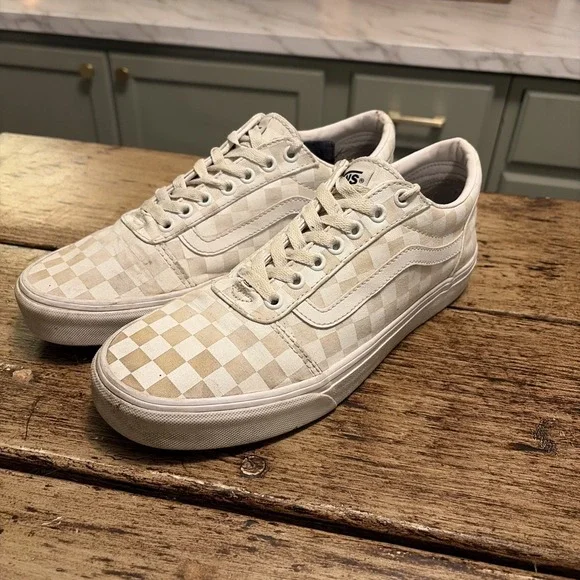 Vans Old Skool Checkered Lace Up Skate Shoes Retro Checkerboard M9 - Picture 2 of 8